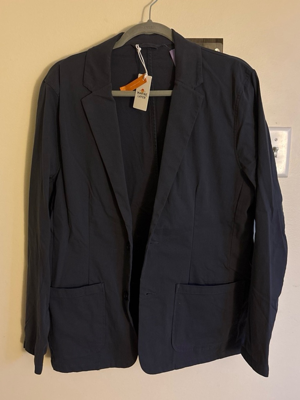 Marine Layer Navy Unstructured Men's Blazer
